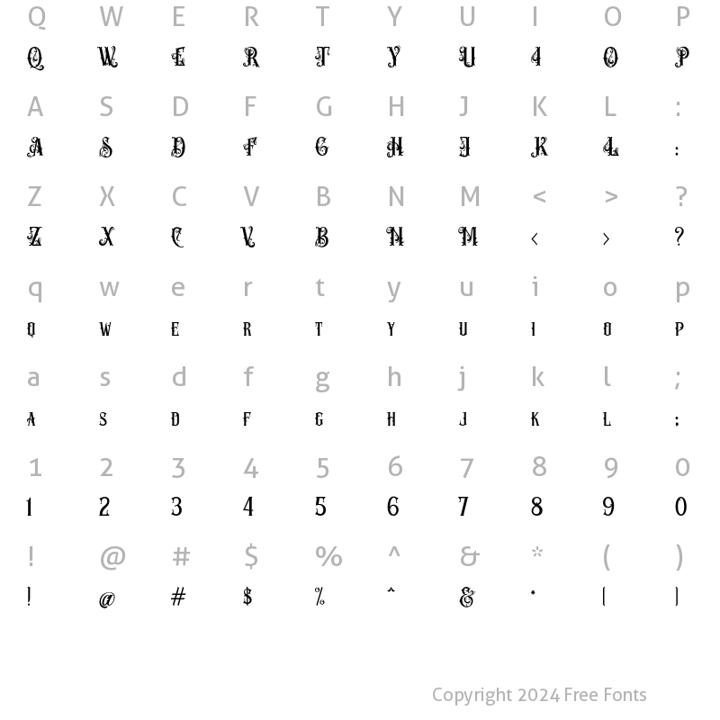 Character Map of Ved Relret Regular