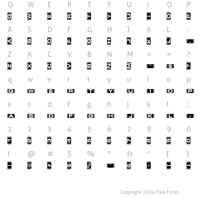 Character Map of Vedette Noire Noire