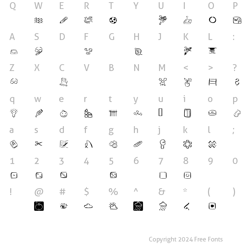 Character Map of VeenPikto Regular