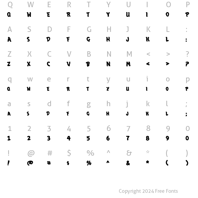 Character Map of VegasCaravan Medium