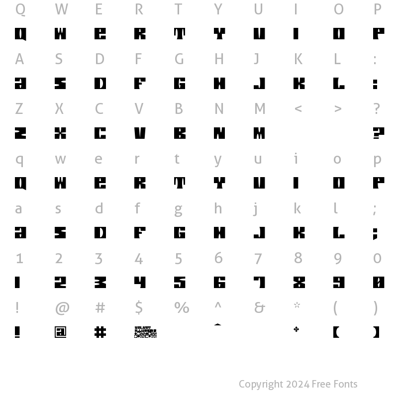 Character Map of Velvet Illusions Regular