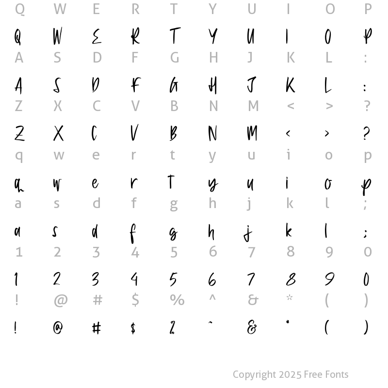 Character Map of ventta watter Regular