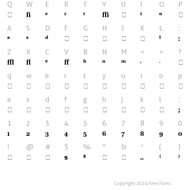 Character Map of Veracity Pro Black SSi Bold