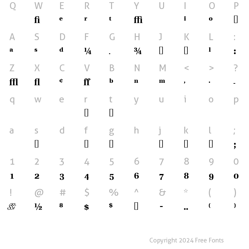 Character Map of VeracityProBlackSSK Regular