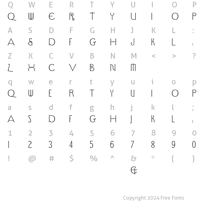 Character Map of VereDignum LT Std Decorative