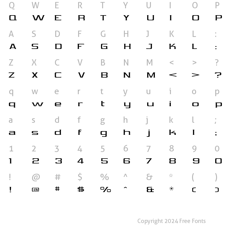 Character Map of Vibrocentre Regular