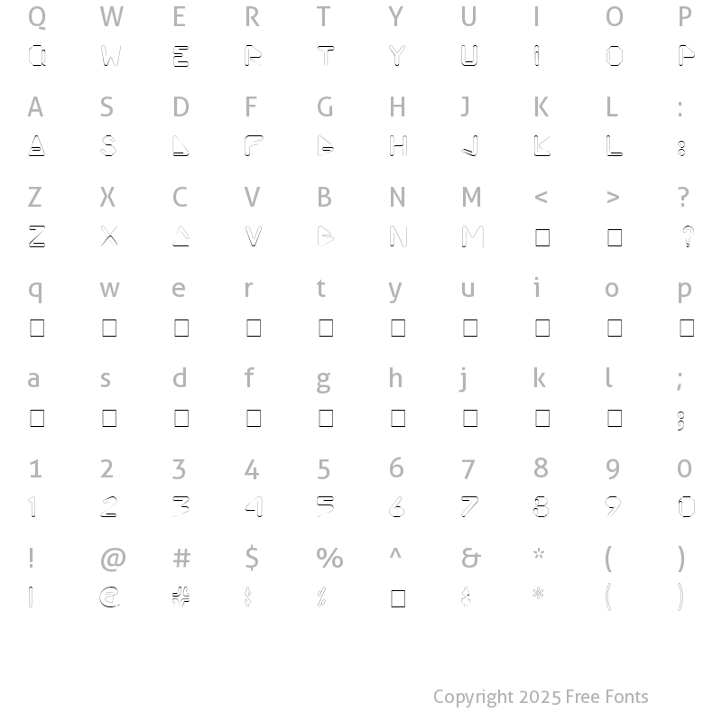 Character Map of Vice Prez Display Caps SSi Regular