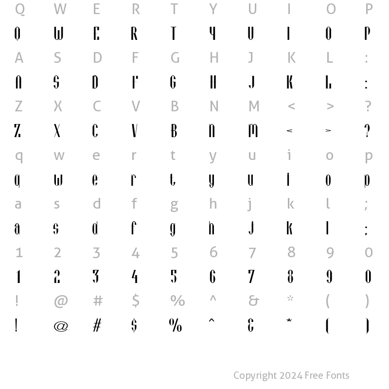 Character Map of VieneseExtended Regular