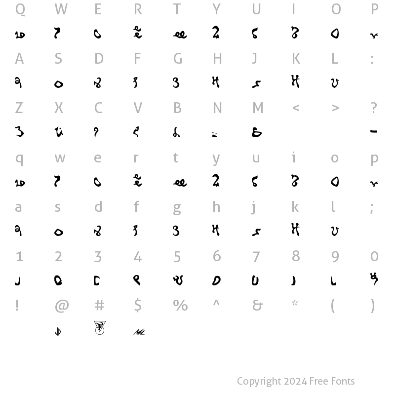 Character Map of Vik-Bold Bold