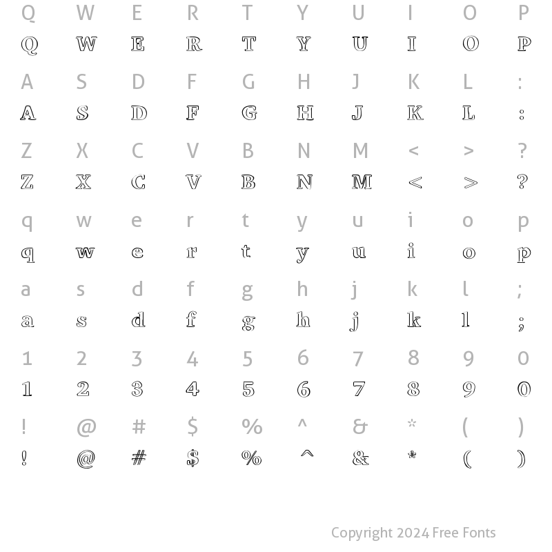 Character Map of Viktoria Medium