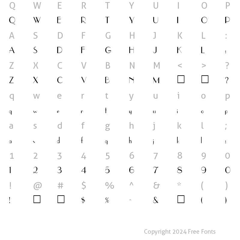 Character Map of Village Regular