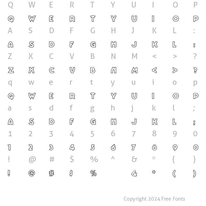 Character Map of Vinnie BoomBah NF Regular