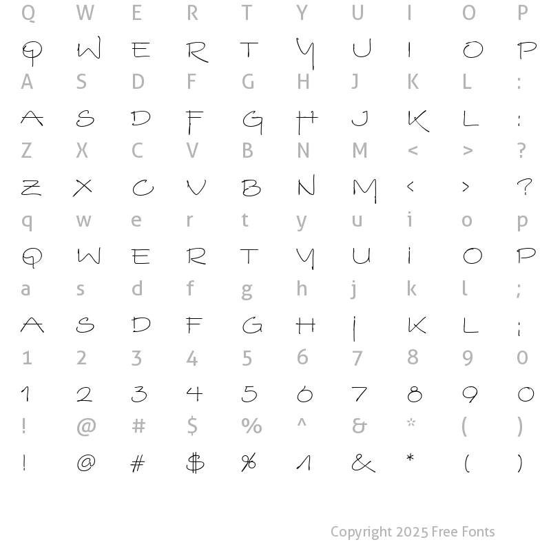 Character Map of Vino Bianco ITC Regular