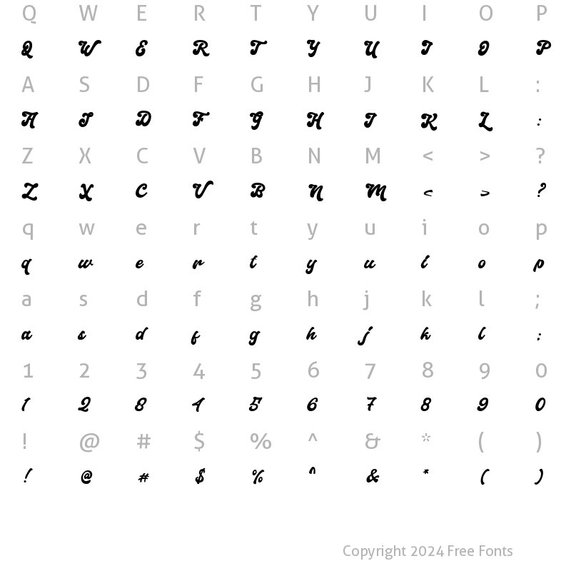 Character Map of Vinttadge Regular