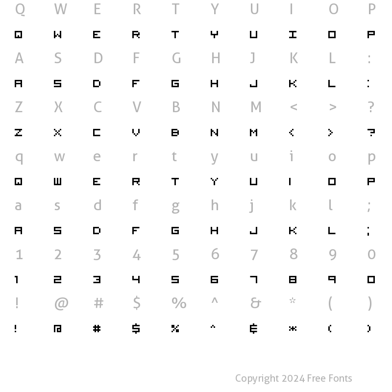 Character Map of Visitor_Rus Regular