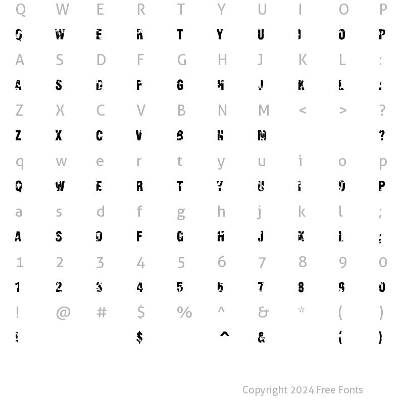 Character Map of Viva Allende Regular