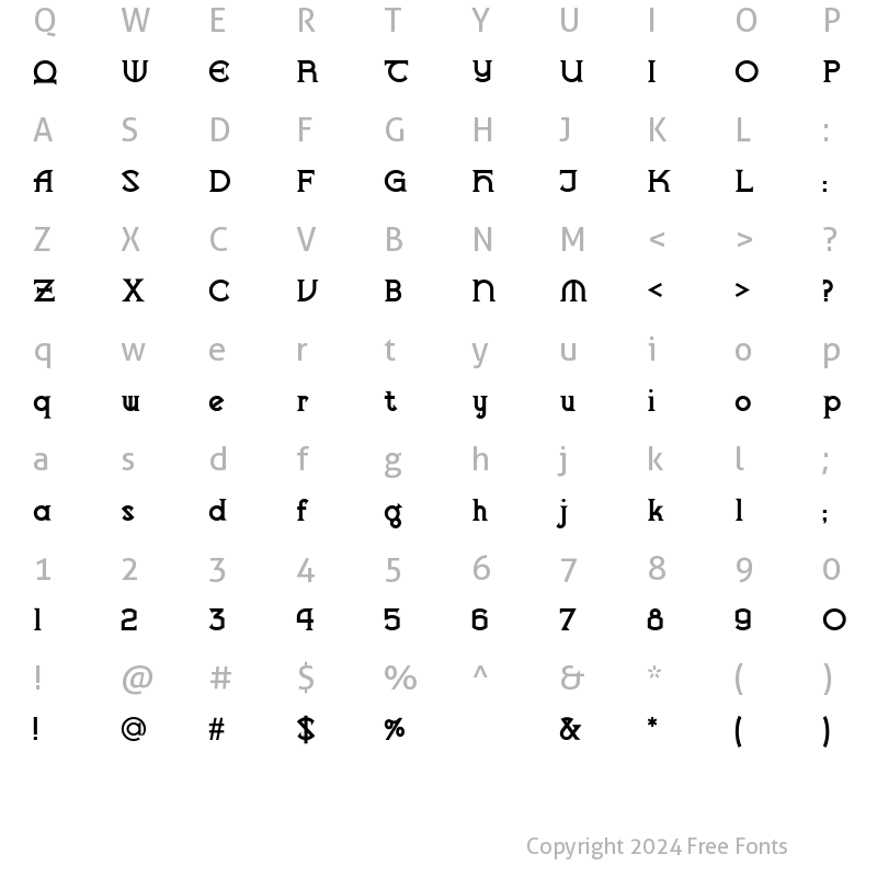 Character Map of Vlaanderen Chiseled NF Regular