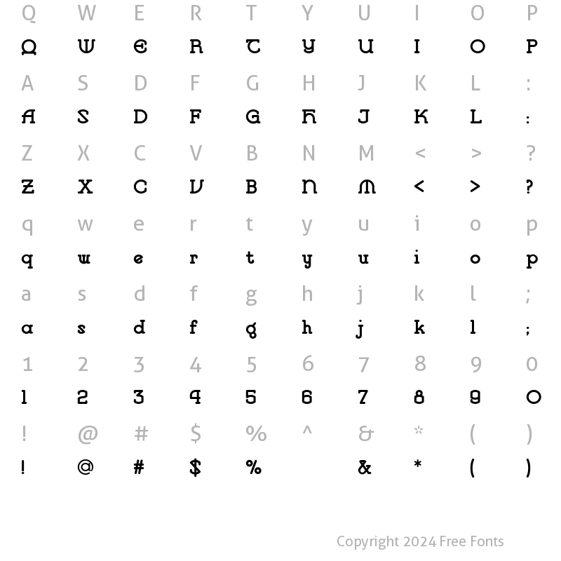 Character Map of Vlaanderen Round NF Regular