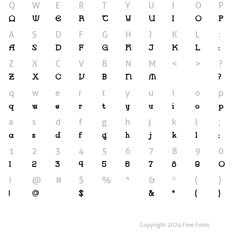 Character Map of VlaanderenRound Regular