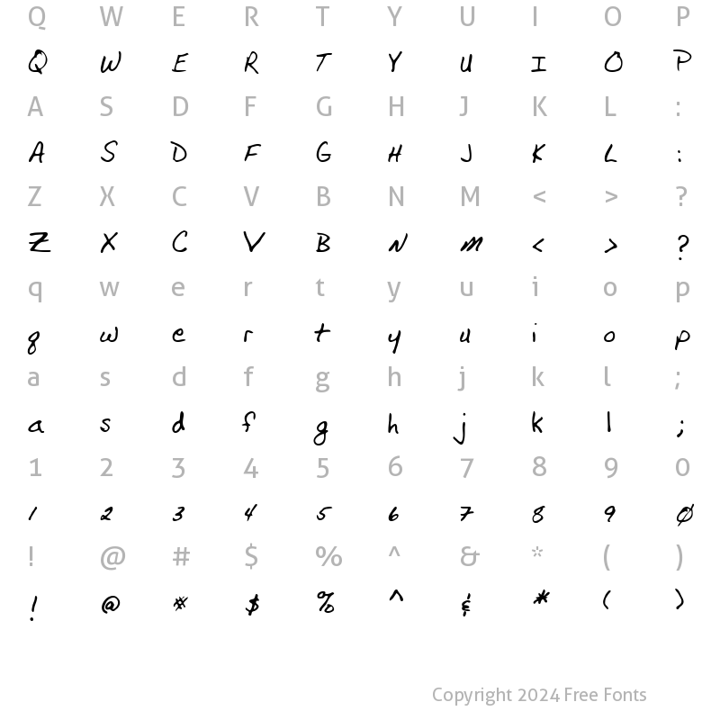 Character Map of Vockel Regular