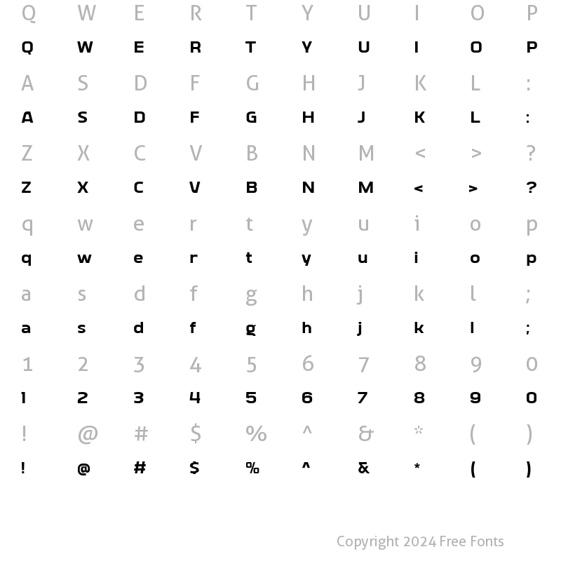 Character Map of Vogie Extra Bold