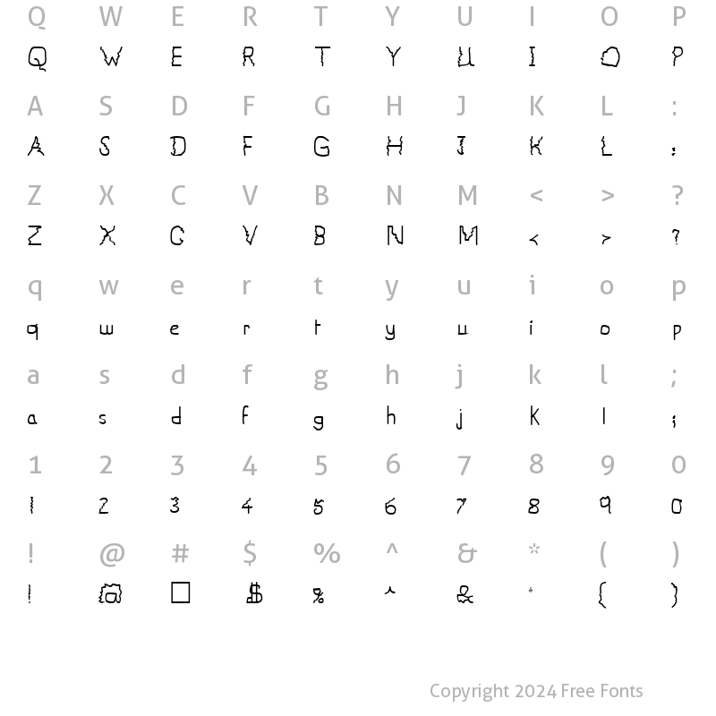 Character Map of Volts Normal