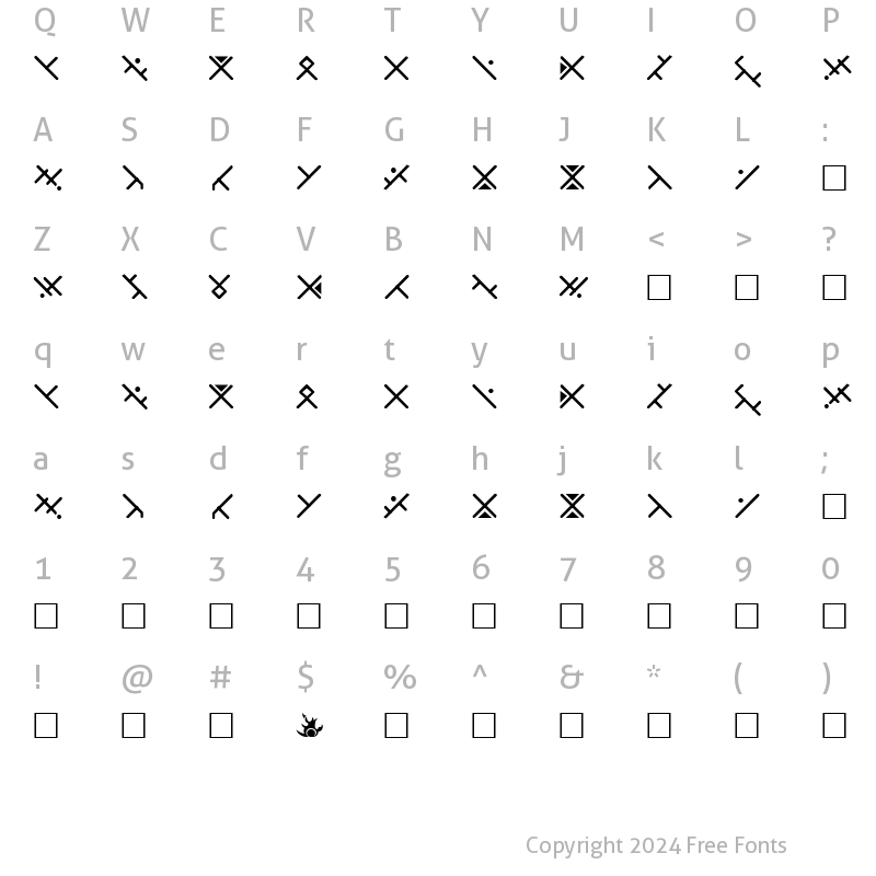 Character Map of Voth ST Voyager Normal