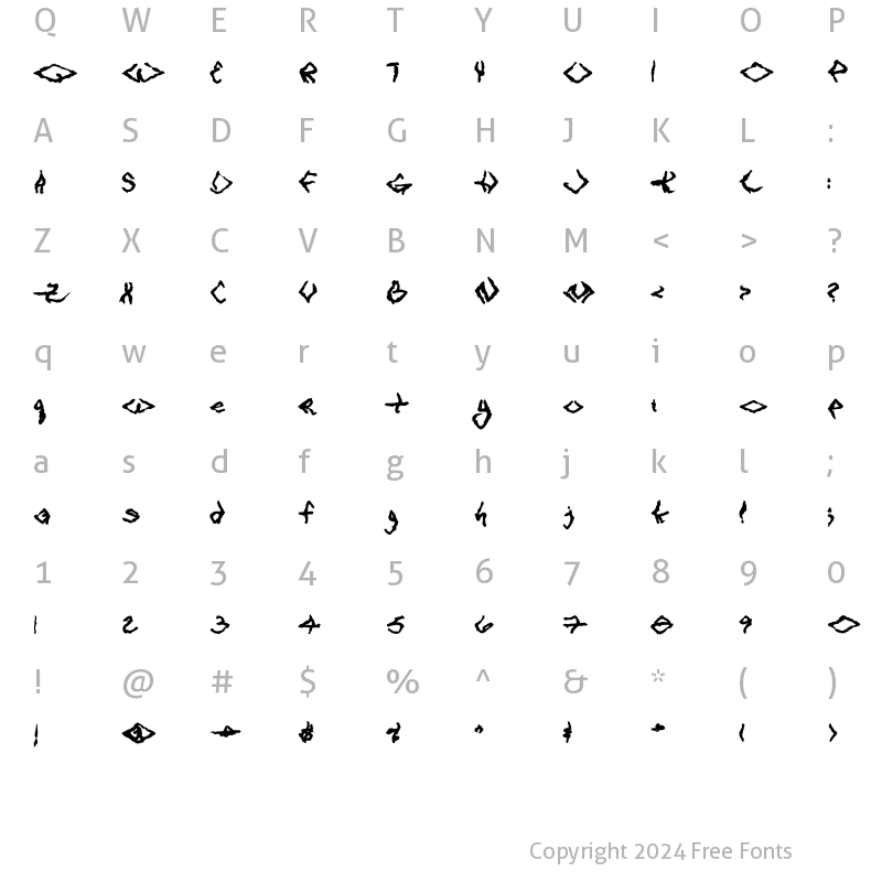 Character Map of VTC SeeJoBreak Bold