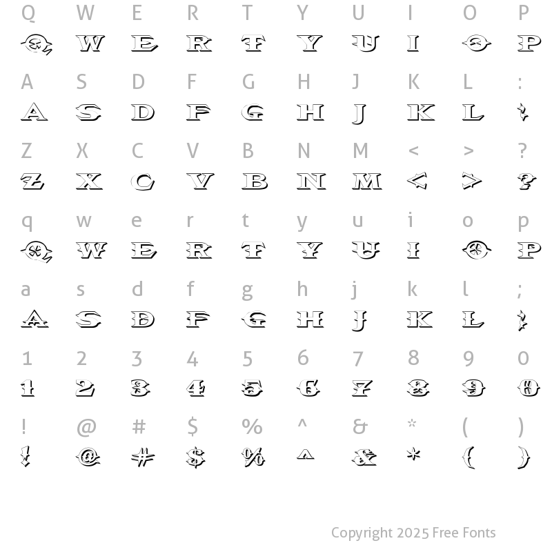 Character Map of VTCBelialsBlade3d regular