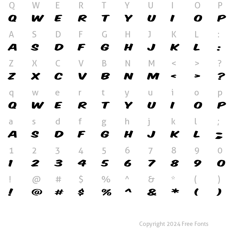 Character Map of VTCSuperMarketSaleDisplay Regular