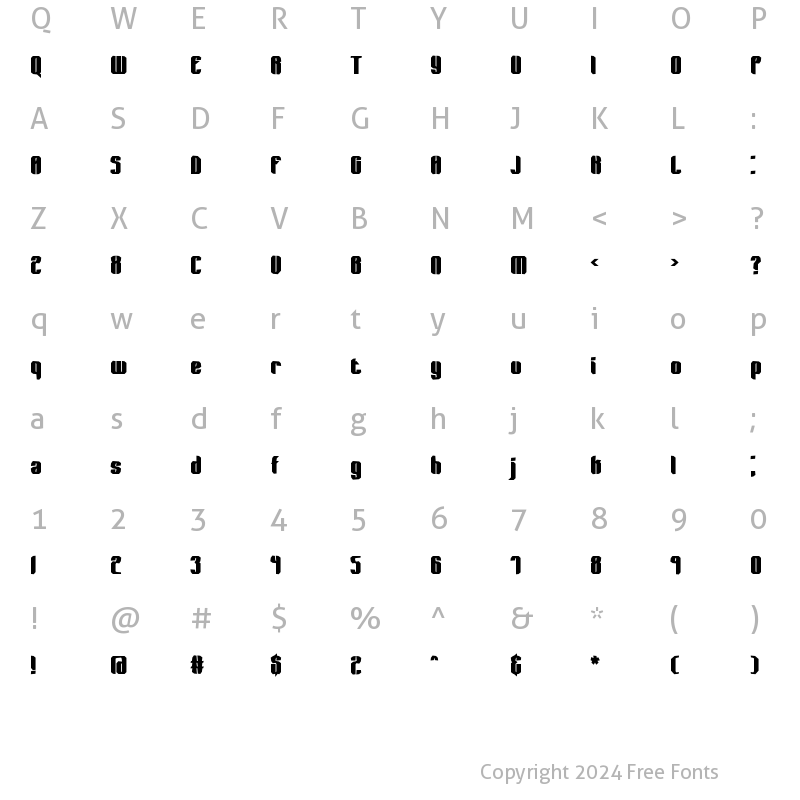 Character Map of Wager Lost BRK Normal