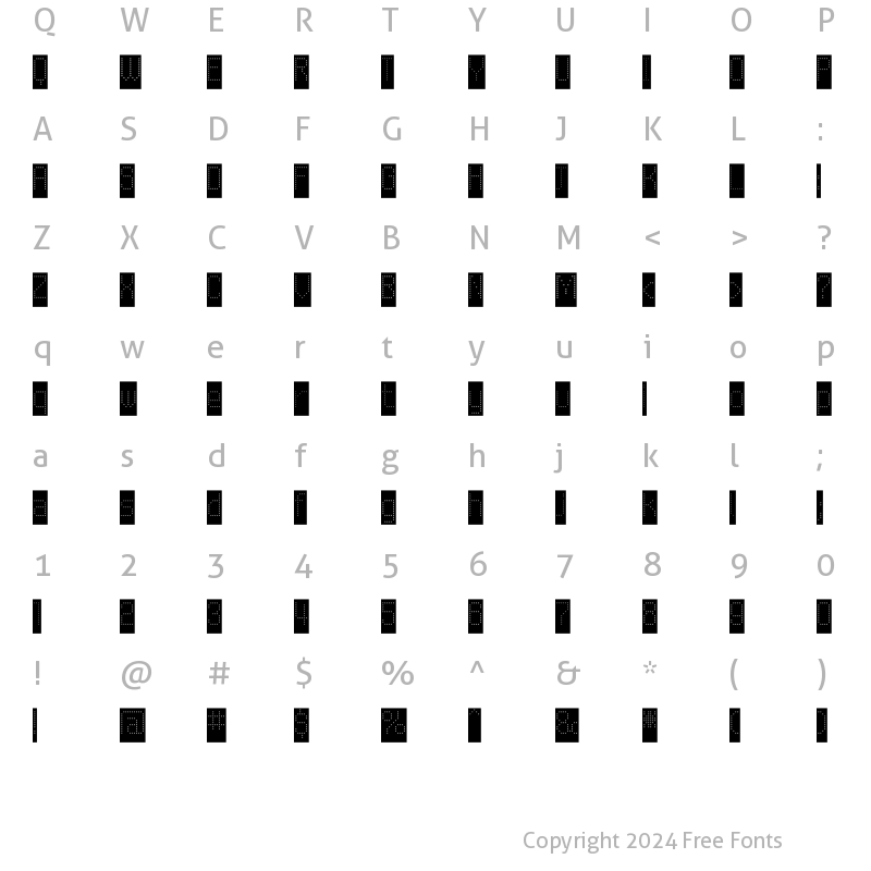 Character Map of WagesLight Negative Regular