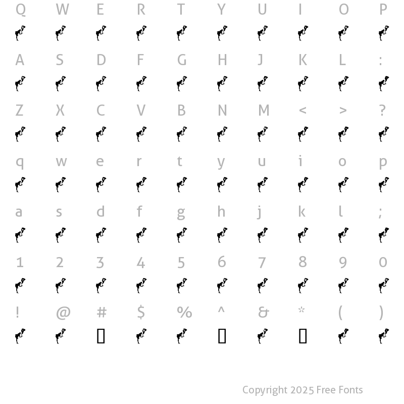 Character Map of Waitress Regular