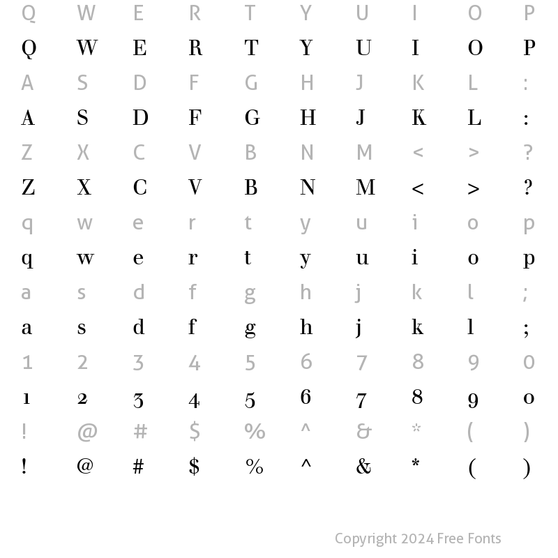 Character Map of Walbaum RomanOsF Regular