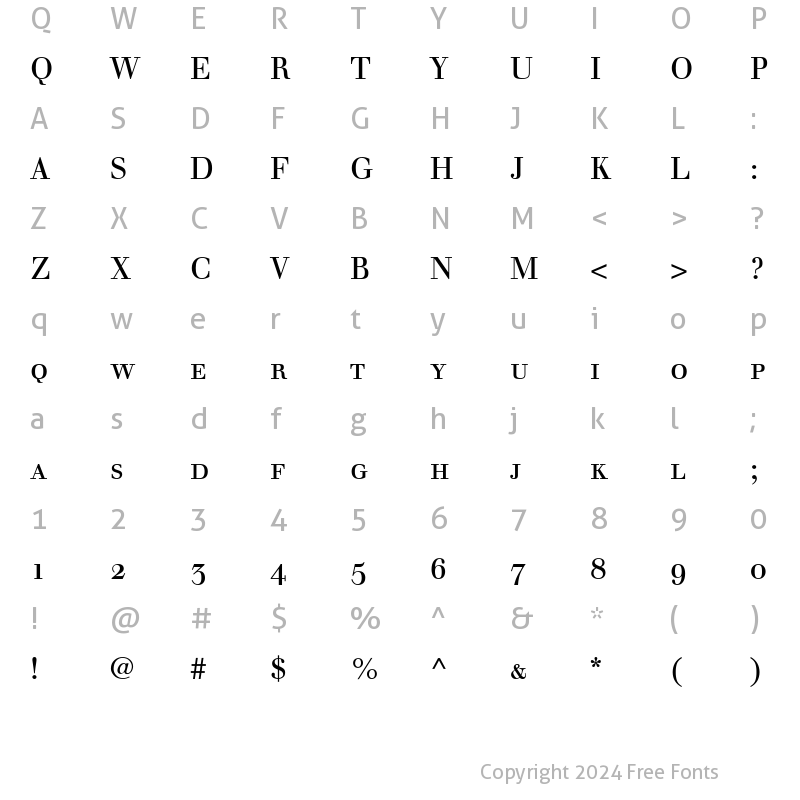 Character Map of Walbaum RomanSC Regular