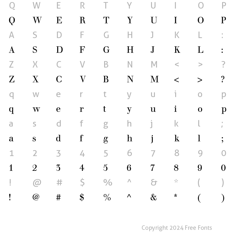 Character Map of WalbaumSSK Regular