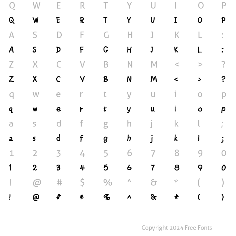 Character Map of WalcomeOne Bold