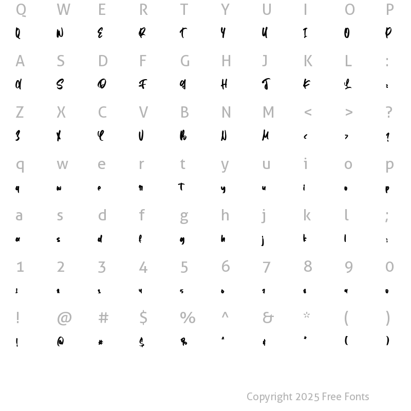 Character Map of Walftower Regular