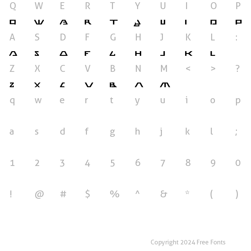 Character Map of Walkman Regular