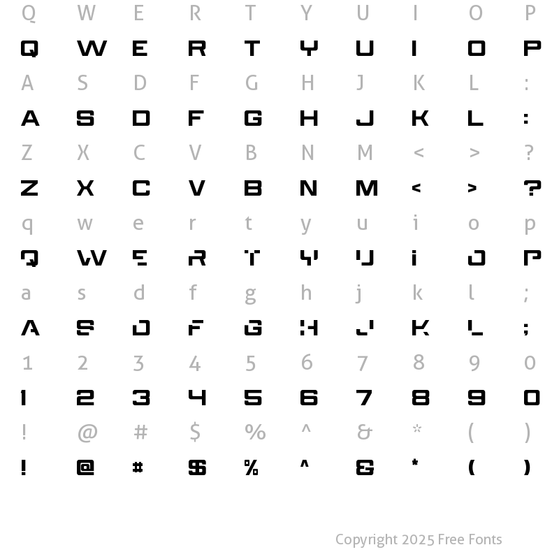 Character Map of Walktimes Regular
