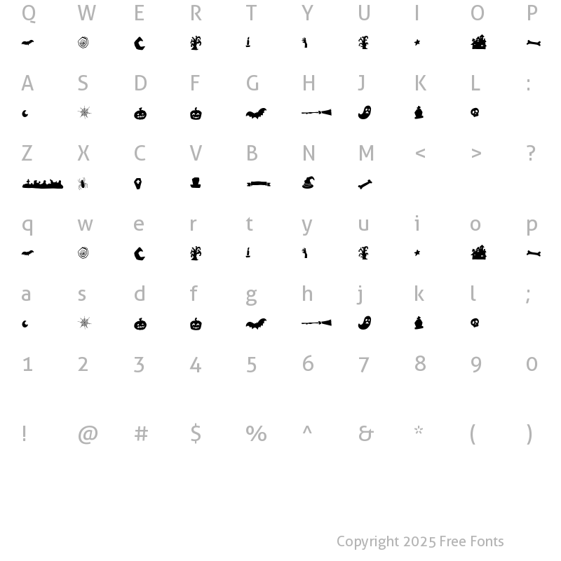 Character Map of Wani Sambat Dingbats Regular