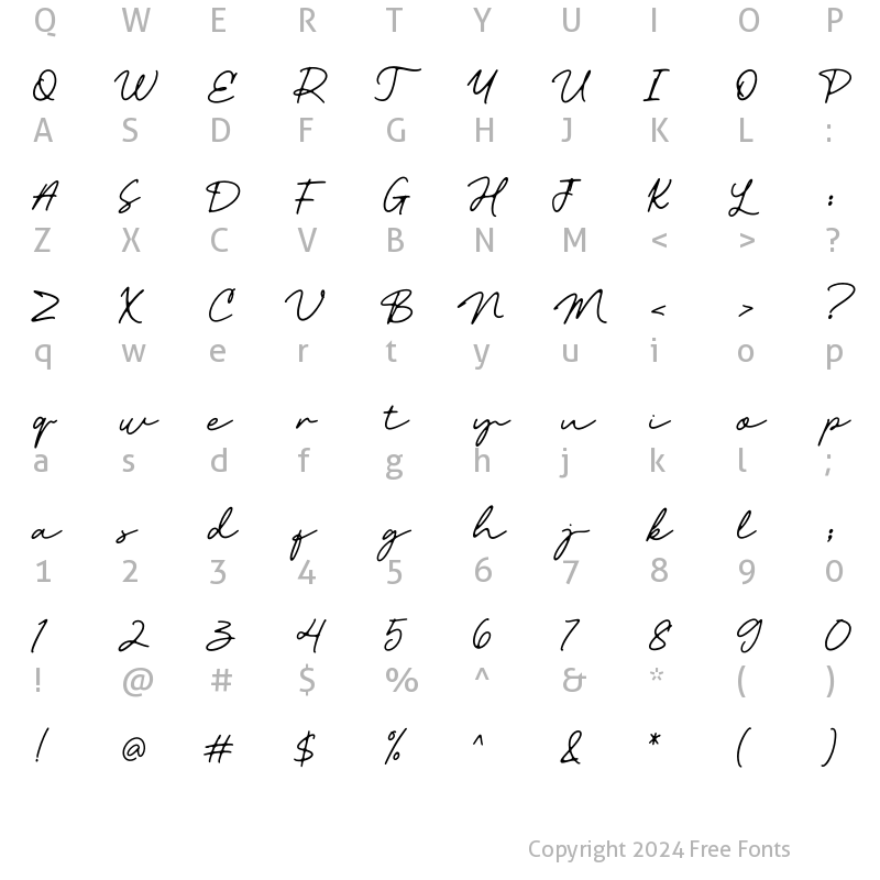 Character Map of Wardah Rounded Regular