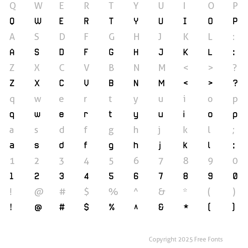 Character Map of WarfaceRegularRussian Regular