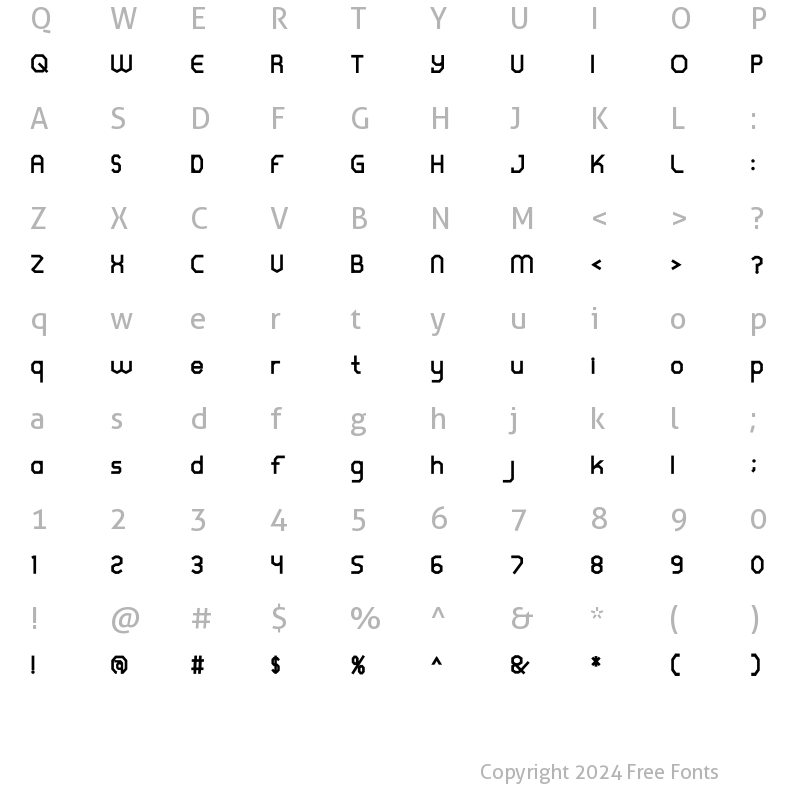 Character Map of WARINGTONS Bold