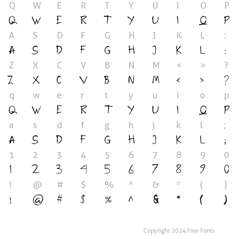 Character Map of Warox Regular