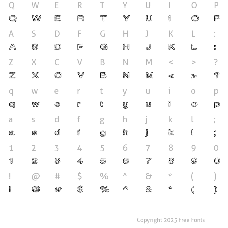 Character Map of Water on the Oil Regular