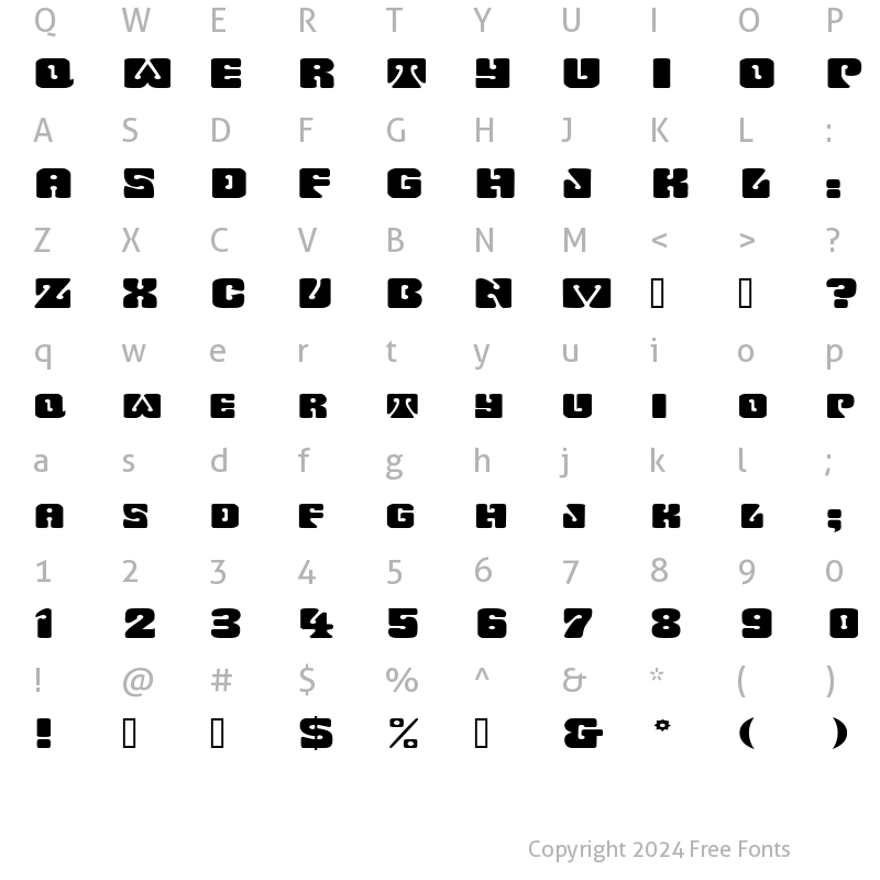 Character Map of WavyOrnamentalExtended Regular