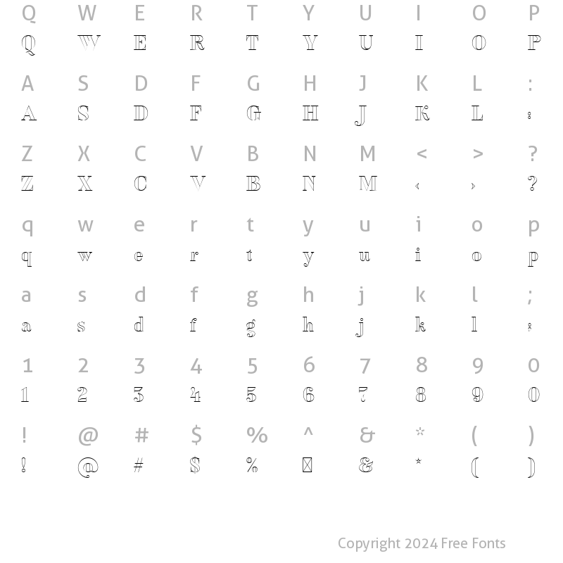 Character Map of Waymar Outline