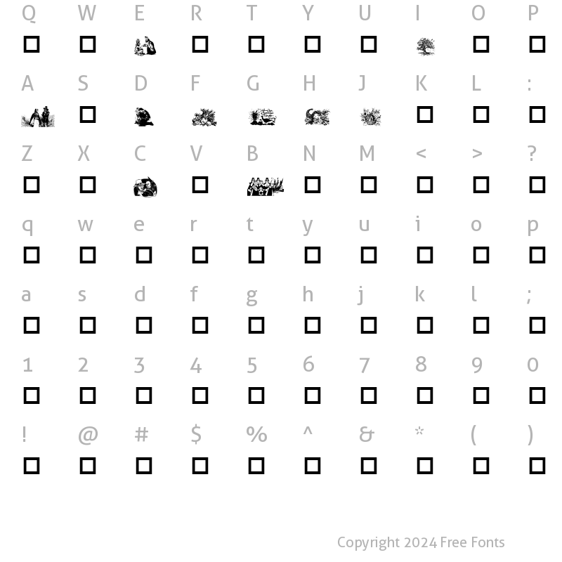 Character Map of We Give Thanks Regular