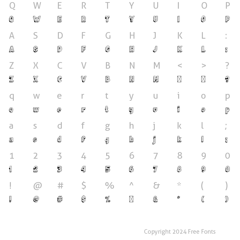 Character Map of WeAreDIMDAM Regular